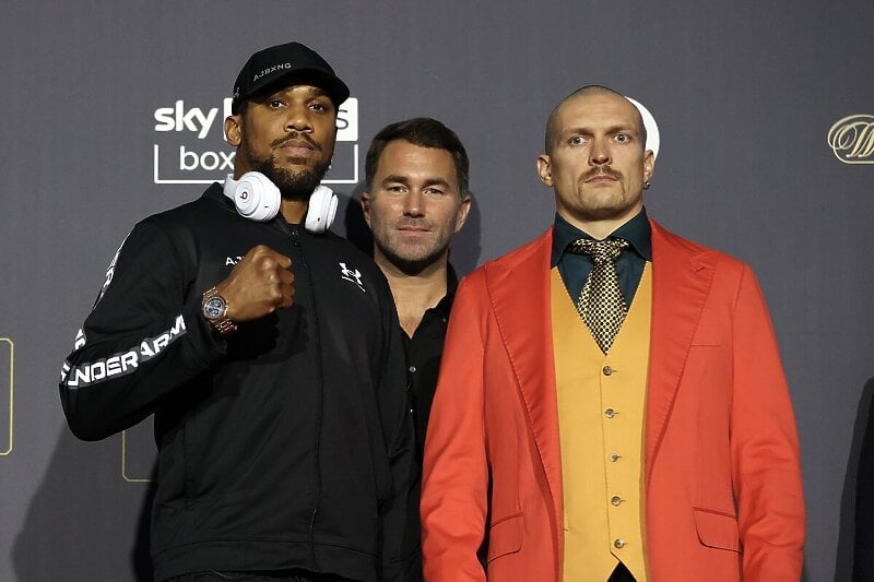 Anthony Joshua i Oleksandr Usyk na konferenciji za medije (Foto: Twitter)