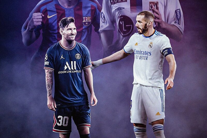 Lionel Messi i Karim Benzema (Foto: Twitter)