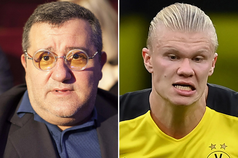 Mino Raiola i Erling Haaland (Foto: Twitter)