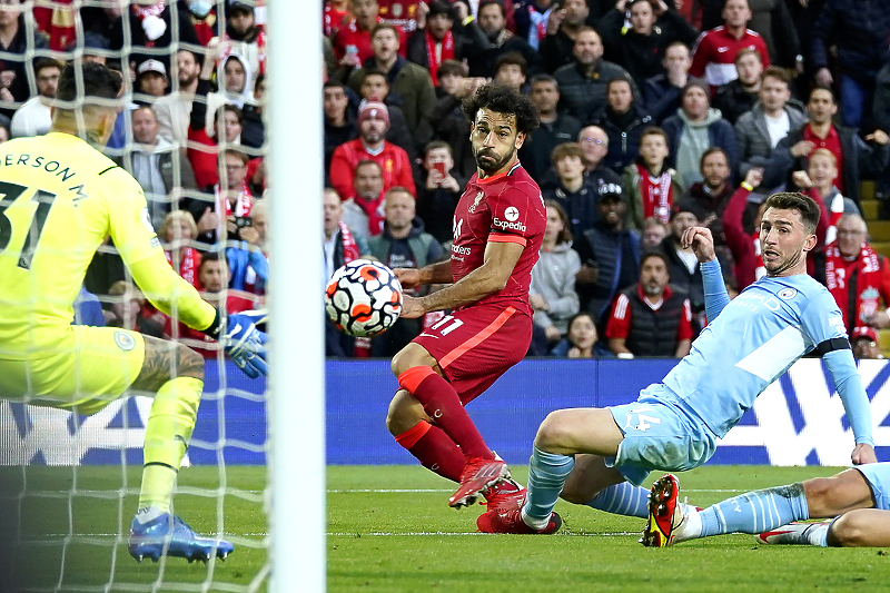 Trenutak kada je Salah postigao gol (Foto: EPA-EFE)