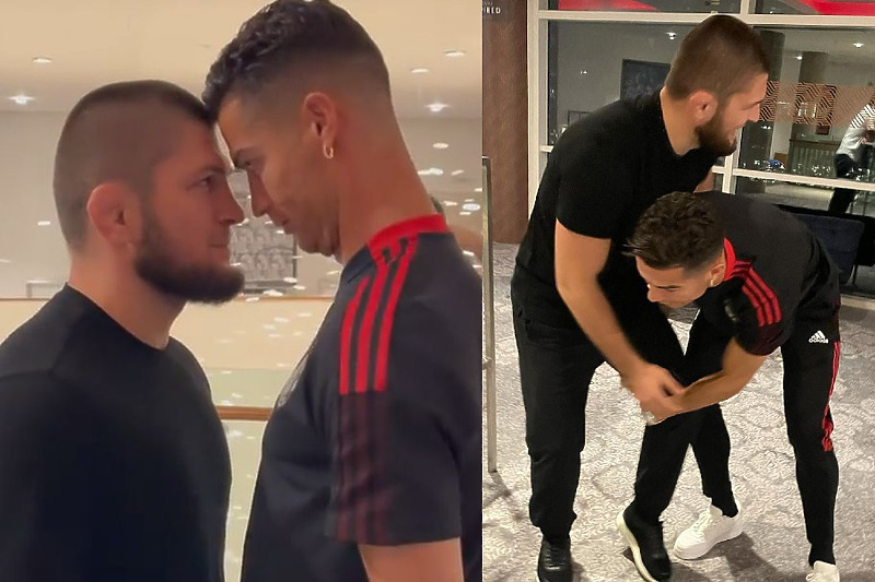 Susret Habiba i Ronalda na Old Traffordu (Foto: Instagram)