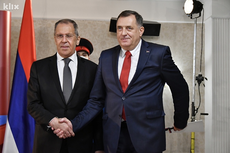 Prošlogodišnji susret Lavrova i Dodika u Istočnom Sarajevu (Foto: I. Š./Klix.ba)