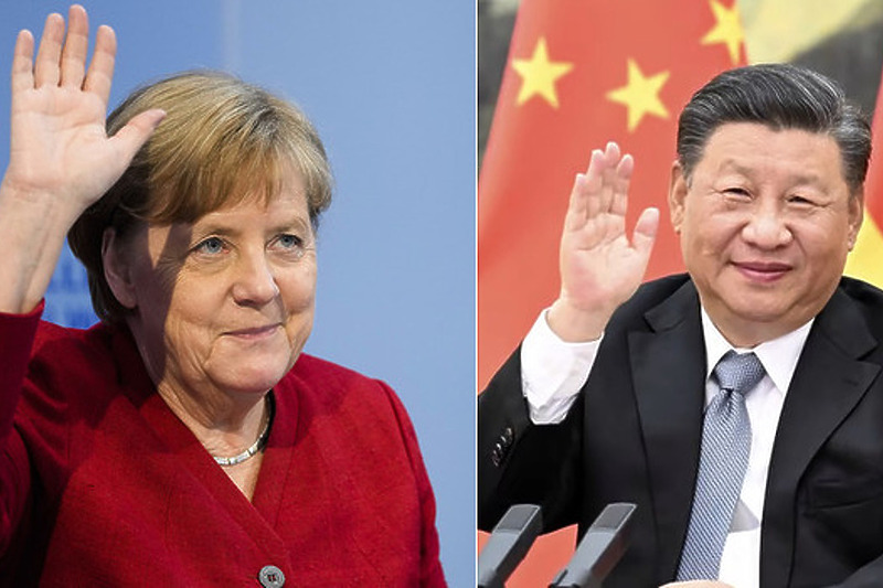 Merkel i Xi Jinping