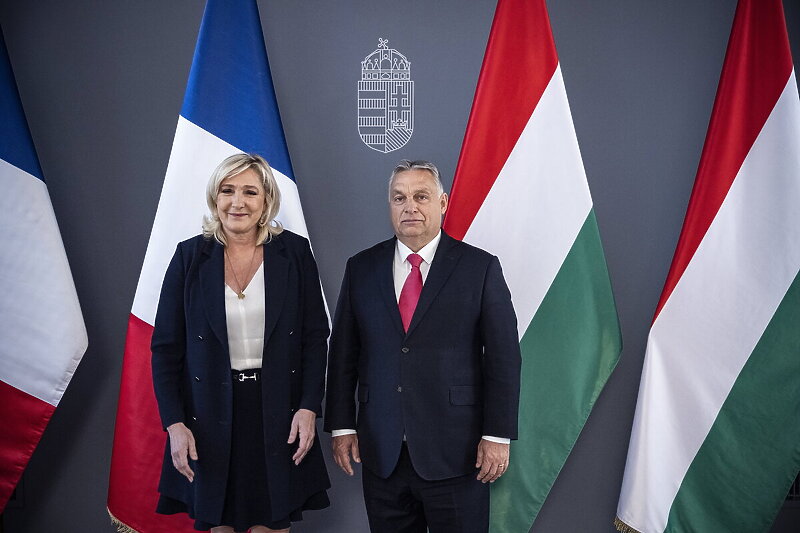 Marine Le Pen i Viktor Orban (Foto: EPA-EFE)