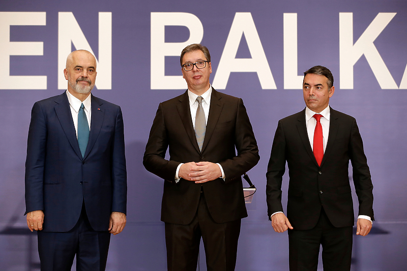 Edi Rama, Aleksandar Vučić i Nikola Dimitrov (Foto: EPA-EFE)