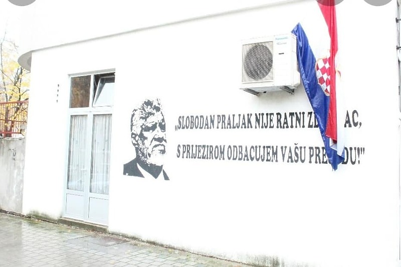 Mural zločincu Slobodanu Praljku (Foto: Facebook Ismet Lulić)