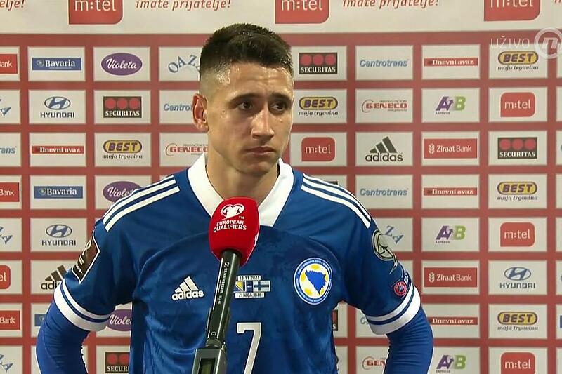 Menalo je postigao jedini gol za BiH (Foto: Screenshot)