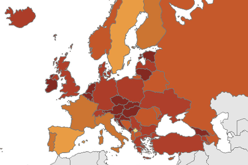 Aktuelna situacija s koronavirusom u Evropi (Foto:ECDC)