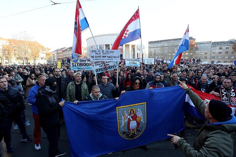 Masovni protesti u Zagrebu  (Foto: Marko Prpić/Pixsell)