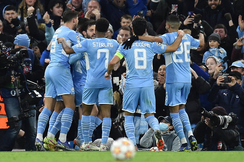 Slavlje nogometaša Manchester Cityja nakon drugog gola (Foto: EPA-EFE)