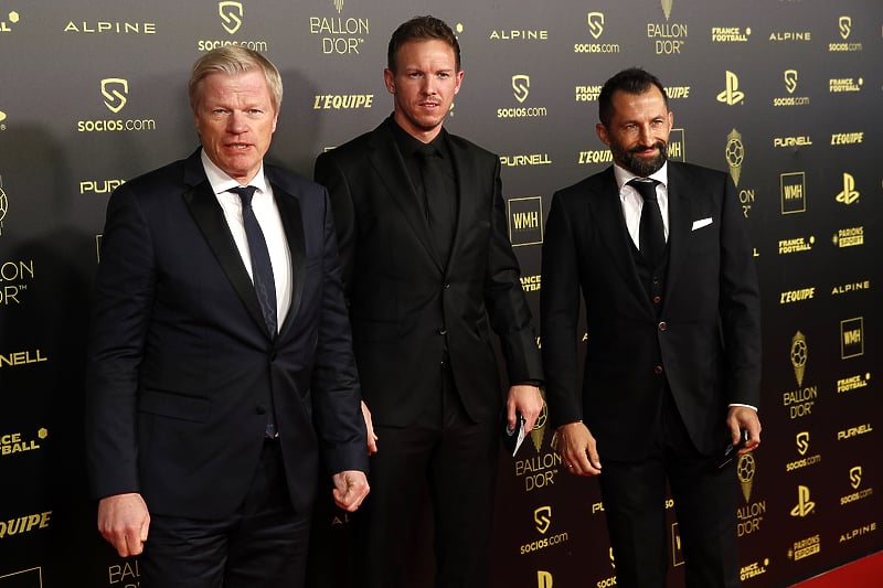 Kahn, Nagelsmann i Salihamidžić na ceremoniji sinoć (Foto: EPA-EFE)