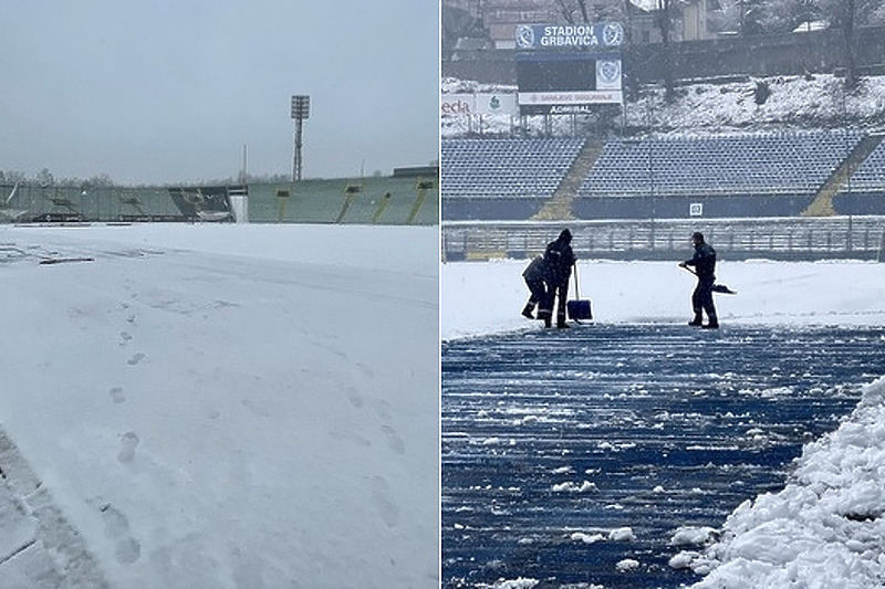 Snijeg okovao stadione (Foto: D. S./Klix.ba)