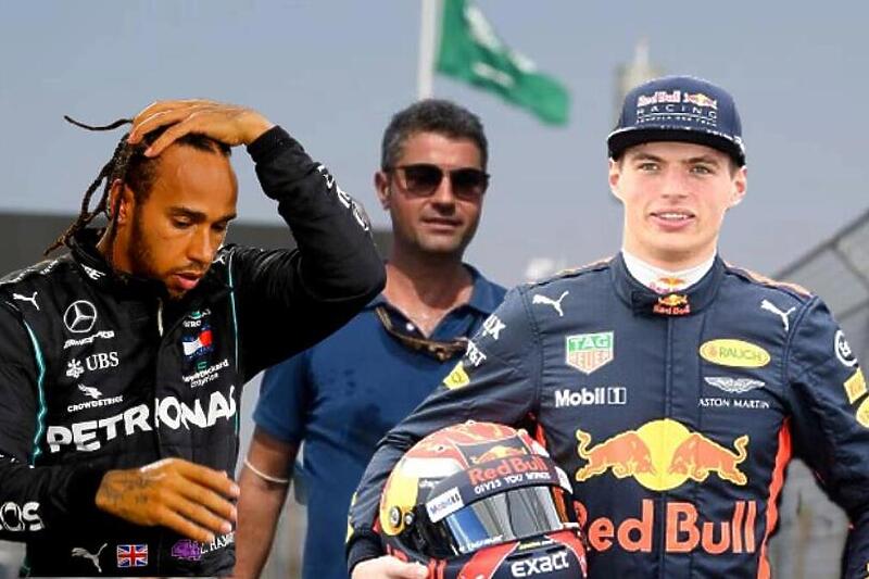 Lewis Hamilton, Michael Masi i Max Verstappen