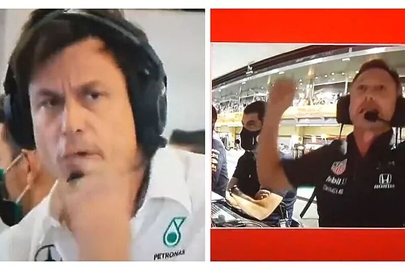 Toto Wolff i Christian Horner u Abu Dhabiju (Foto: Screenshot)