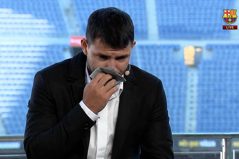 Aguero nije mogao zadržati suze (Foto: Screenshot)