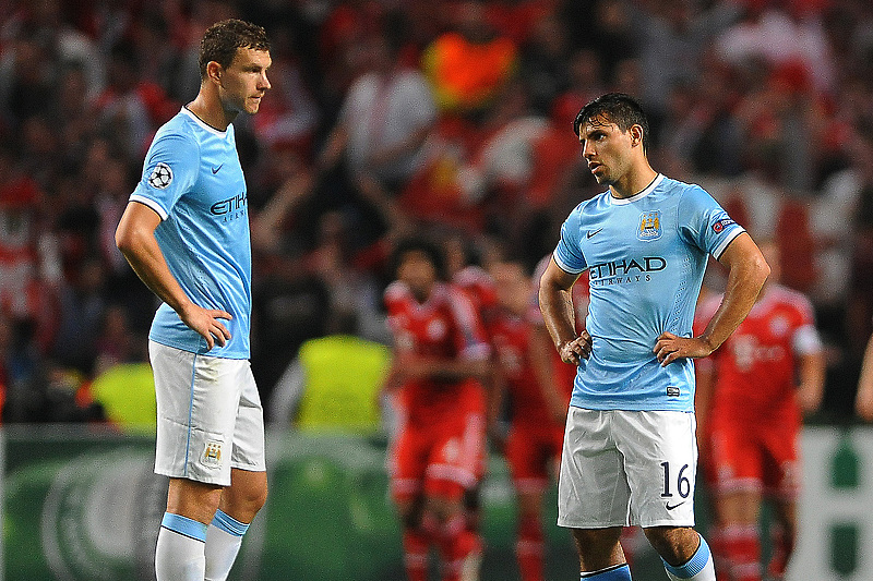 Edin Džeko i Sergio Aguero (Foto: EPA-EFE)