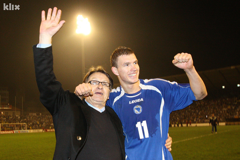 Miroslav Ćiro Blažević i Edin Džeko (Foto: F. K./Klix.ba)