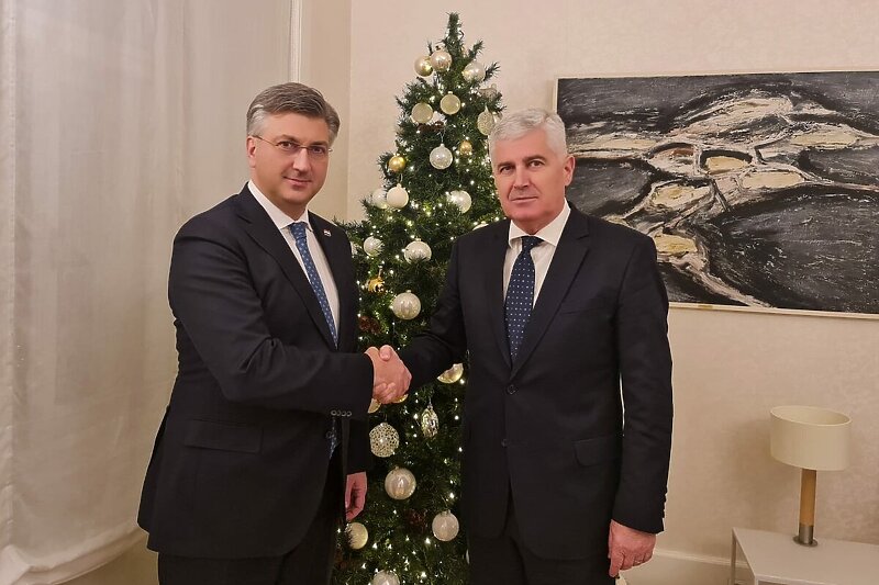 Andrej Plenković i Dragan Čović (Foto: Twitter/Dragan Čović)