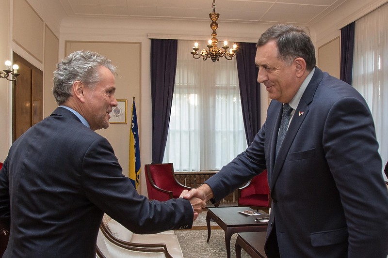Sattler i Dodik (Foto: Predsjedništvo BiH)