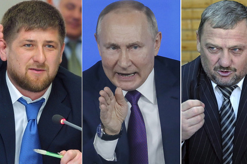 Ramzan Kadirov, Vladimir Putin i Ahmad Kadirov (Foto: EPA-EFE)
