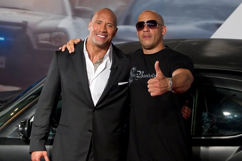 Dwayne Johnson i Vin Diesel (Foto: Twitter)