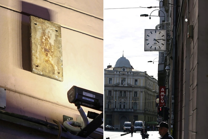 Uklonjen sat u Titovoj ulici (Foto: I. L./Klix.ba)