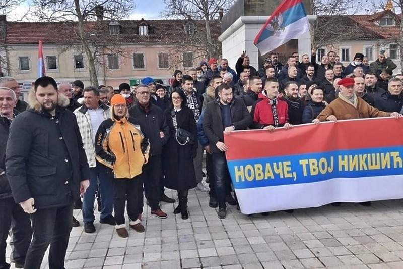Skup podrške Đokoviću u Nikšiću (Foto: Screenshot/RTCG)