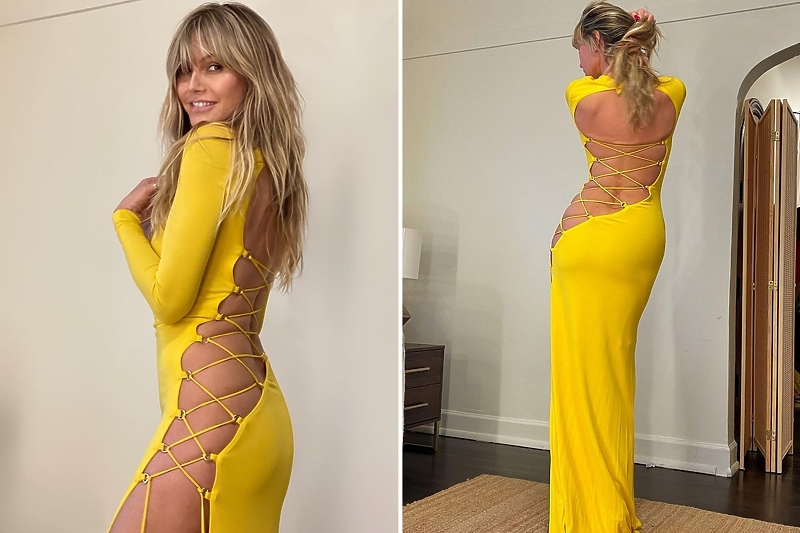 Heidi Klum u Dundas haljini (Foto: Instagram)