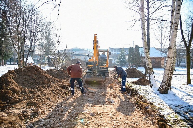 Gradnja alternativnog pristupnog puta OŠ "Aleksa Šantić" (Foto: Općina Novi Grad Sarajevo)