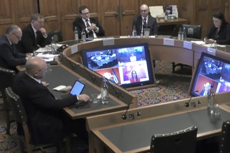 Odbor za vanjsku politiku Parlamenta Velike Britanije (Screenshot: Parliament.tv)
