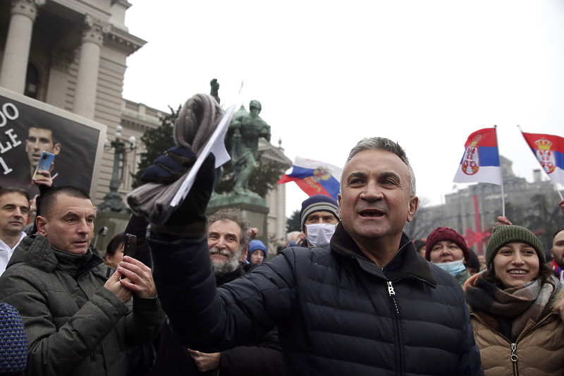 Fotografija s protesta podrške Đokoviću (Foto: EPA-EFE)