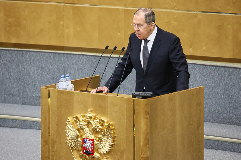 Lavrov tokom obraćanja u Dumi (Foto: EPA-EFE)