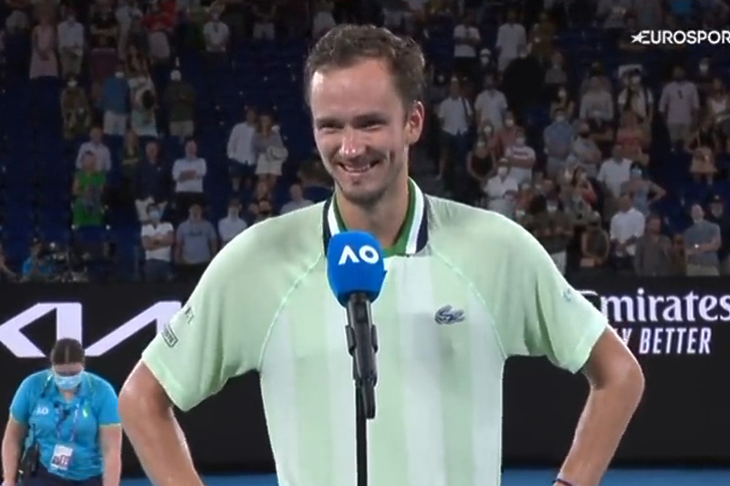 Medvedev je slavio u dramatičnom meču (Foto: Screenshot/Eurosport)