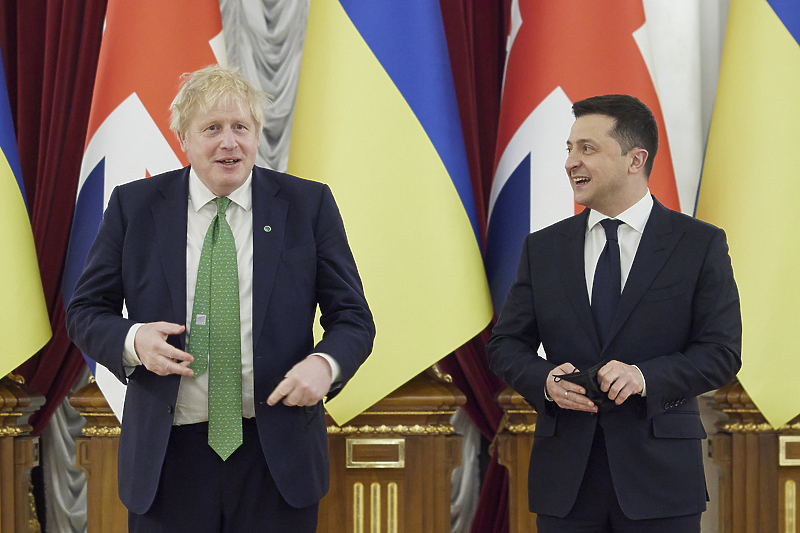 Premijer Velike Britanija Boris Johnson i predsjednik Ukrajine Vladimir Zelenski (Foto: EPA-EFE)