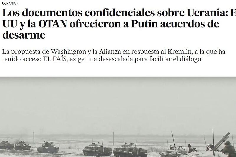 Screenshot: El Pais