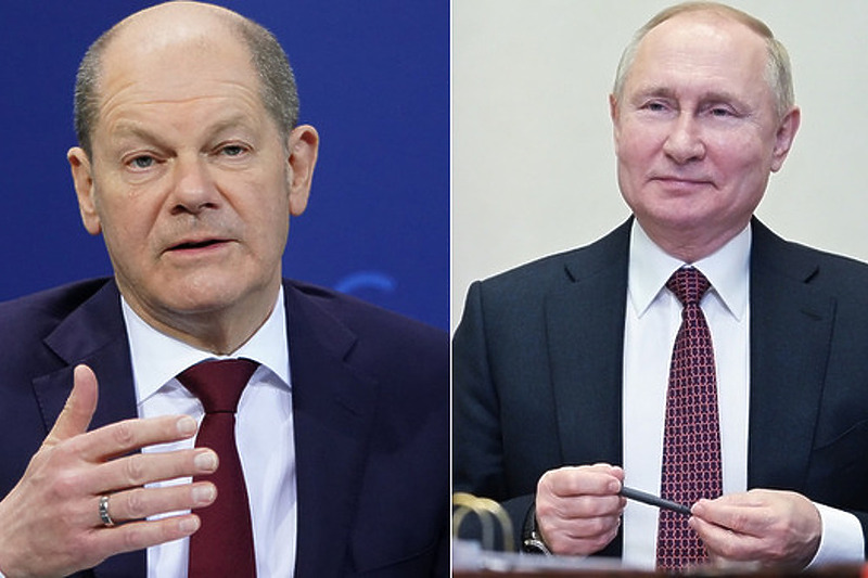 Olaf Scholz i Vladimir Putin uskoro razgovaraju o Ukrajini (Foto: EPA-EFE)