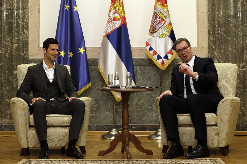 Đoković i Vučić na sastanku (Foto: EPA-EFE)