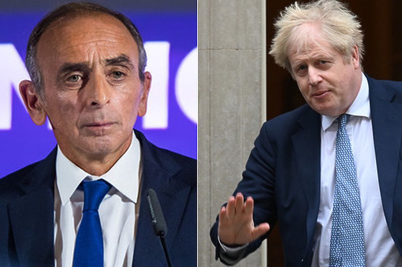 Eric Zemmour i Boris Johnson (Foto: EPA-EFE)