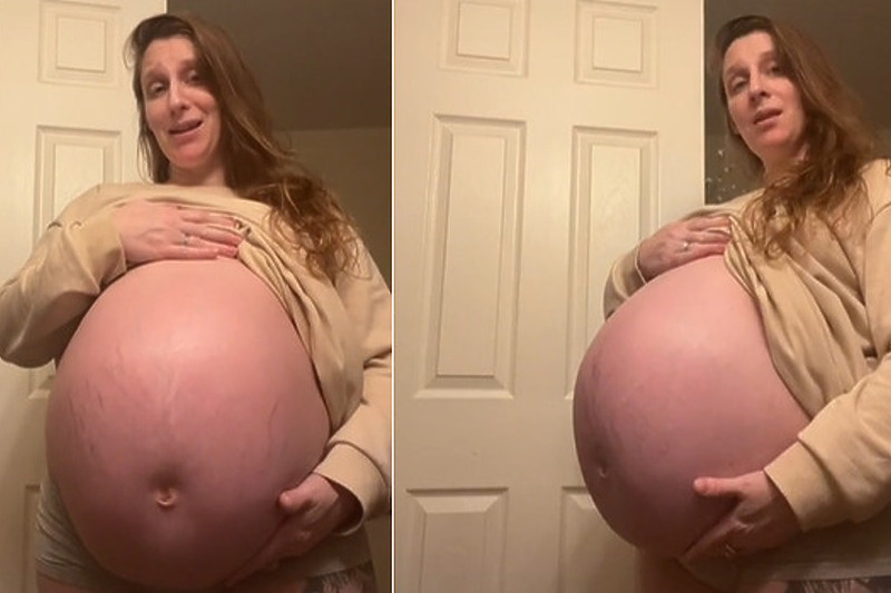 Za trudnicu s gigantskim stomakom svi misle da čeka više od jedne bebe (Foto: TikTok)