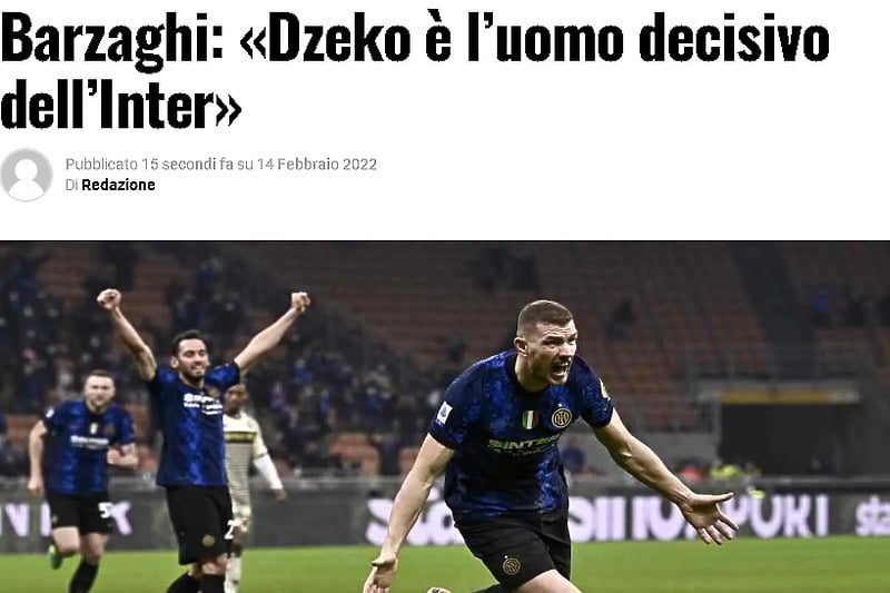 Barzaghi smatra da je Džeko igrač odluke (Foto: Screenshot)