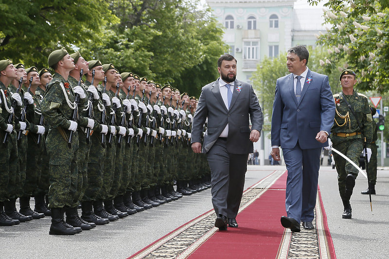 Denis Pušilin i Leonid Pasečnik (Foto: EPA-EFE)