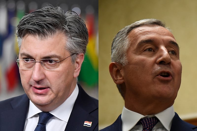 Andrej Plenković i Milo Đukanović (Foto: EPA-EFE)