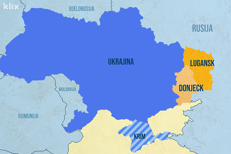 Regija Donbas gdje su smješteni Donjeck i Lugansk (Ilustracija: A. L./Klix.ba)