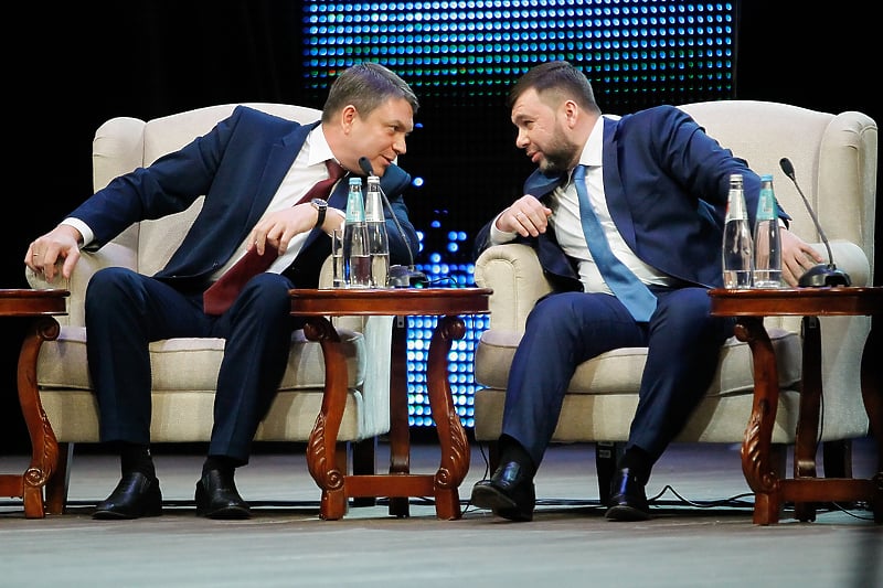 Leonid Pasečnik i Denis Pušilin (Foto: EPA-EFE)