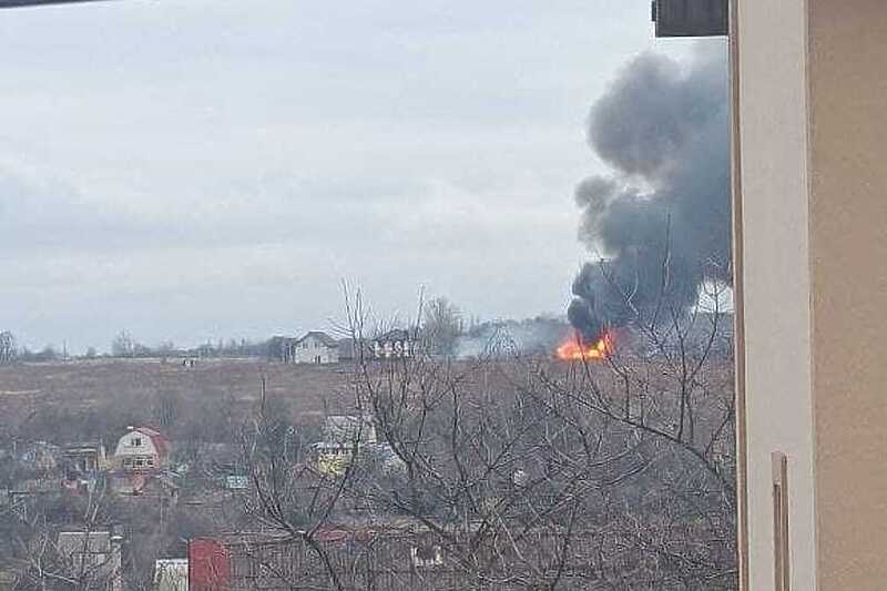 Granatiranje Gostomola (Foto: Ukrajinska pravda)