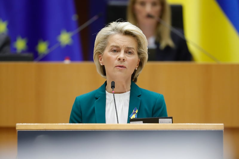 Ursula von der Leyen tokom današnje sjednice (Foto: EPA-EFE)