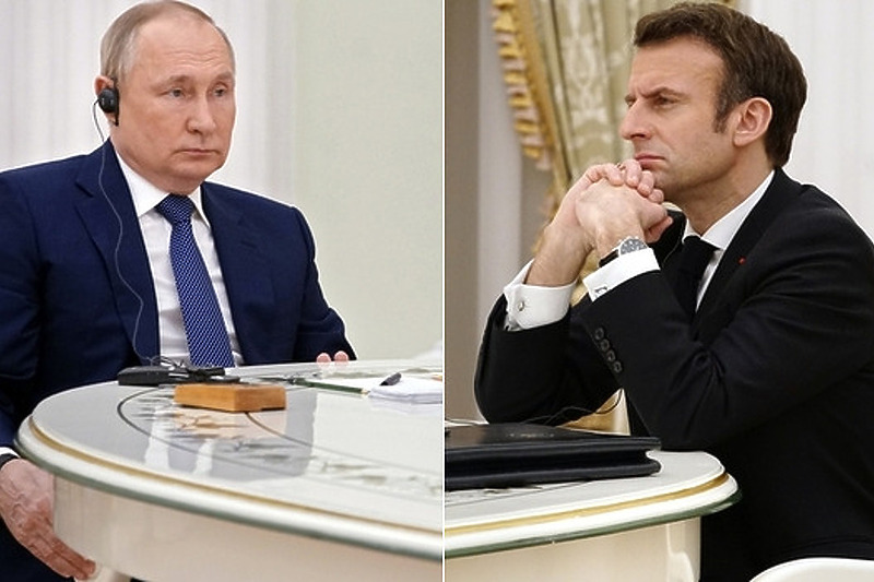 Vladimir Putin i Emmanuel Macron (Foto: EPA-EFE)