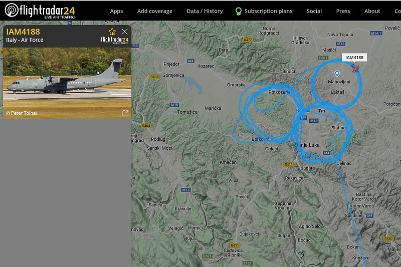 Screenshot: Flightradar