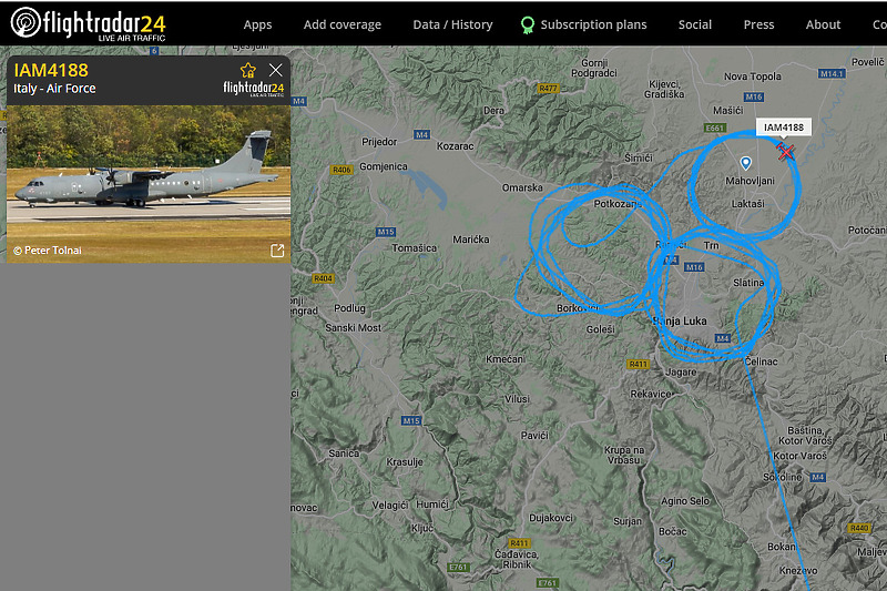 Screenshot: Flightradar