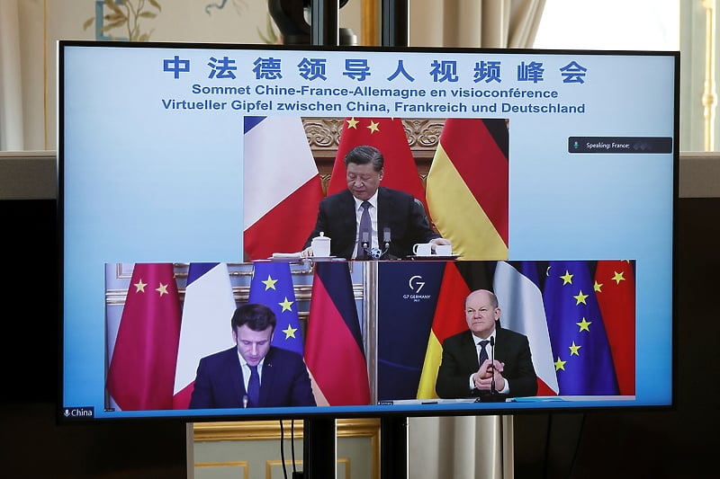 Jinping, Macron i Scholz održali online sastanak (Foto: EPA-EFE)